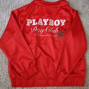 Red Satin Jacket / Size : L